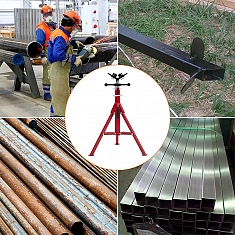 Эксплуатация V-образной двухроликовой складной регулируемой опоры для труб Remmers Atlant 1/8-12 Эксплуатация V-образной двухроликовой складной регулируемой опоры для труб Remmers Atlant 1/8-12