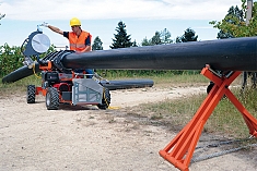Использование роликовой опоры для пластиковых труб Ritmo HS Roller 1000